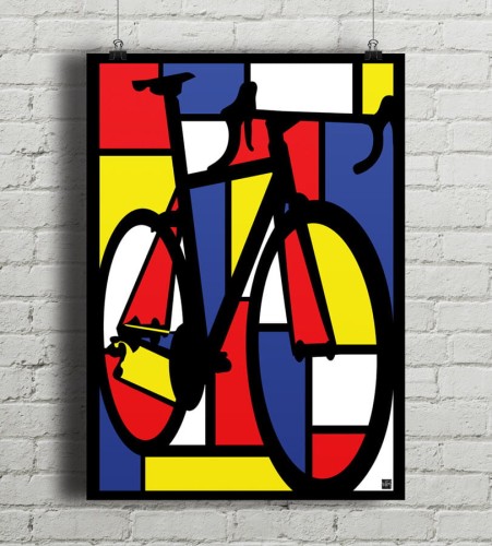 Mondrian Bike - plakat