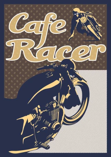 Cafe Racer - plakat motocyklowy