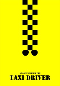 Taksówkarz / Taxi Driver - plakat minimalistyczny