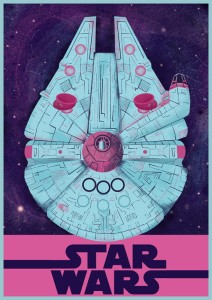 Star Wars - Millennium Falcon - plakat