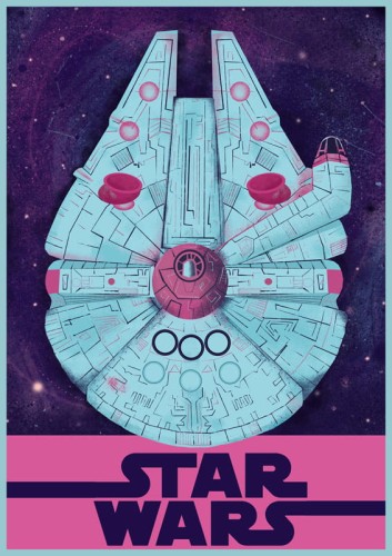 Star Wars - Millennium Falcon - plakat