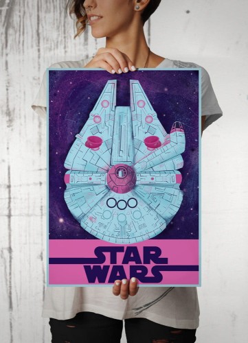 Star Wars - Millennium Falcon - plakat