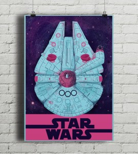 Star Wars - Millennium Falcon - plakat