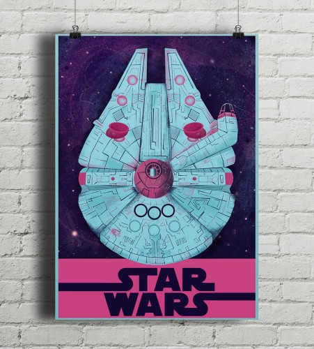 Star Wars - Millennium Falcon - plakat