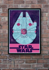 Star Wars - Millennium Falcon - plakat