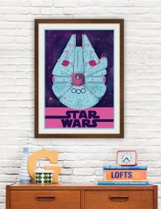 Star Wars - Millennium Falcon - plakat