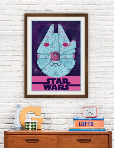 Star Wars - Millennium Falcon - plakat