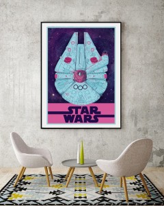 Star Wars - Millennium Falcon - plakat