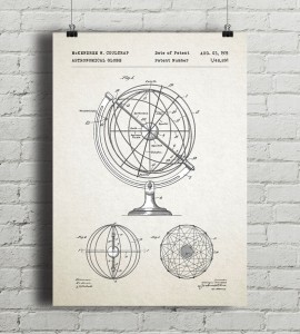 Globus astronomiczny - plakat