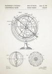 Globus astronomiczny patent - plakat