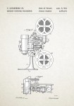 Projektor filmowy patent - plakat