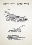 Batman Batmobil patent - plakat