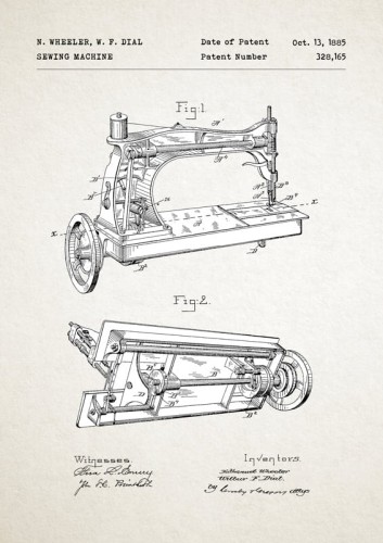 Maszyna do szycia - plakat