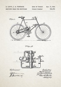 Rower - patent - plakat