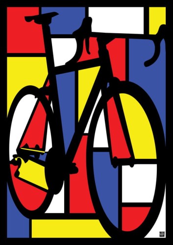 Mondrian Bike - plakat