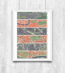 Plakat - Six Cities - Warszawa Set