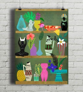 Goddess & Flowers - plakat