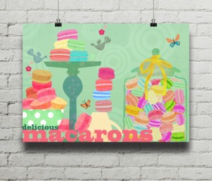 Macarons - plakat