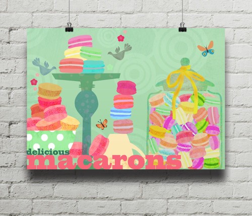 Macarons - plakat