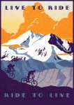 Live To Ride - plakat rowerowy MTB