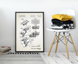 Klocki - patent - plakat