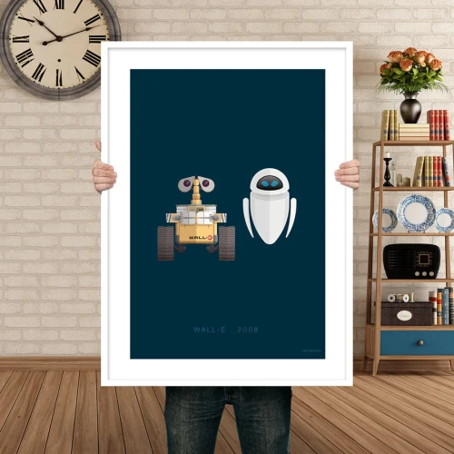 Fred-Birchal-Robots-Wall-E-&-Eve-With-Clock.jpg