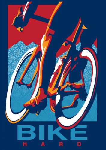 Bike Hard - plakat rowerowy