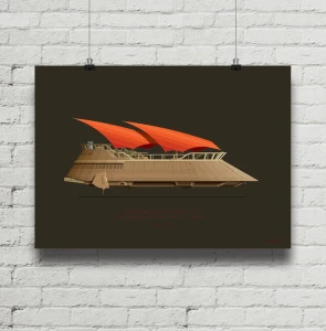 Star Wars - Jabba's Barge - plakat