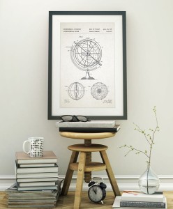 Globus astronomiczny - plakat