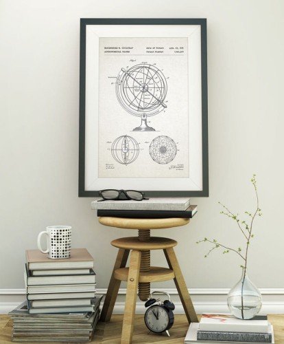 Globus astronomiczny - plakat