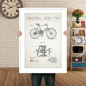 Rower - patent - plakat
