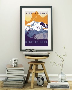 Live To Ride / Kolarstwo MTB - aranżacja plakatu