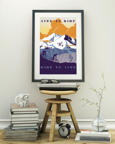 Live To Ride / Kolarstwo MTB - aranżacja plakatu