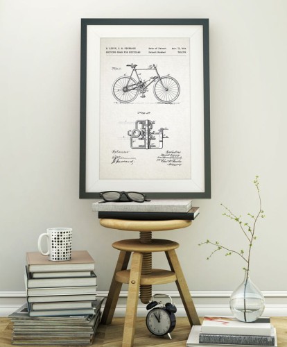 Rower - patent - plakat