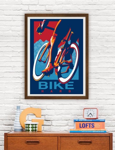 Bike Hard - plakat rowerowy