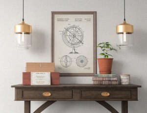 Globus astronomiczny - plakat
