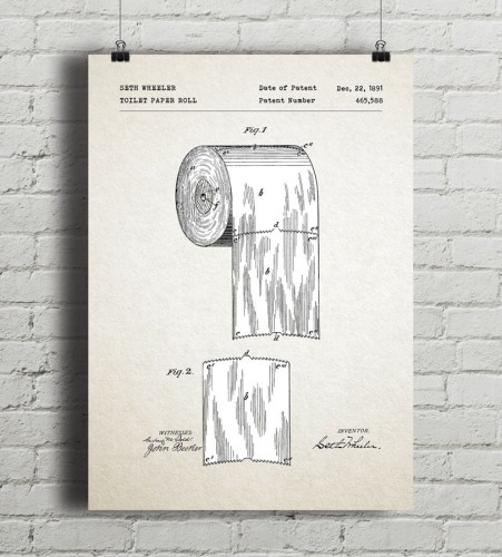 Rolka papieru - patent - plakat