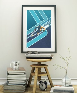 Retro Alpine Ski - plakat