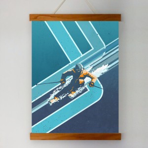 Retro Alpine Ski - plakat