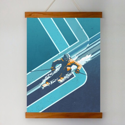 Retro Alpine Ski - plakat