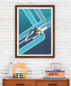 Retro Alpine Ski - plakat