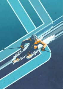 Retro Alpine Ski - plakat