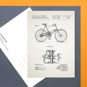 Rower patent - pocztówka