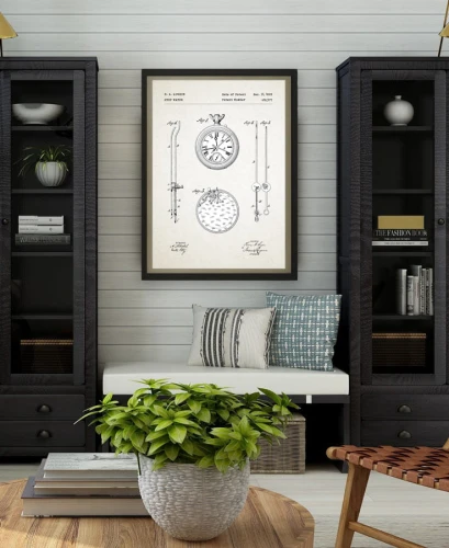 Zegarek - patent- plakat