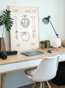 Zegarek - patent- plakat