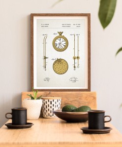 Zegarek - patent- plakat