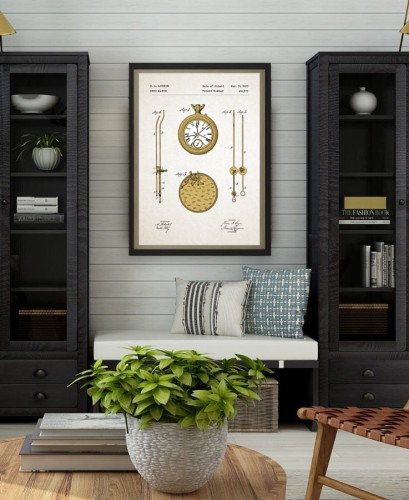 Zegarek - patent- plakat