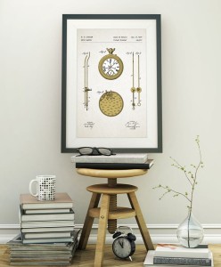 Zegarek - patent- plakat
