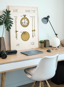 Zegarek - patent- plakat
