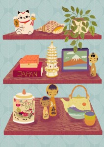 Japanese shelf - plakat